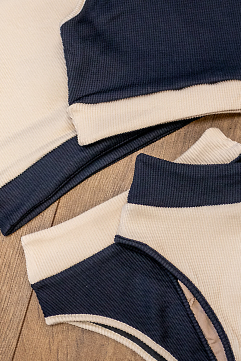 Sorte Elevé Top - Off White/ Black