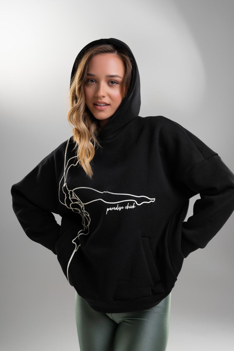 Paradise Chick Supreme Pole Dancer Hoodie - Black