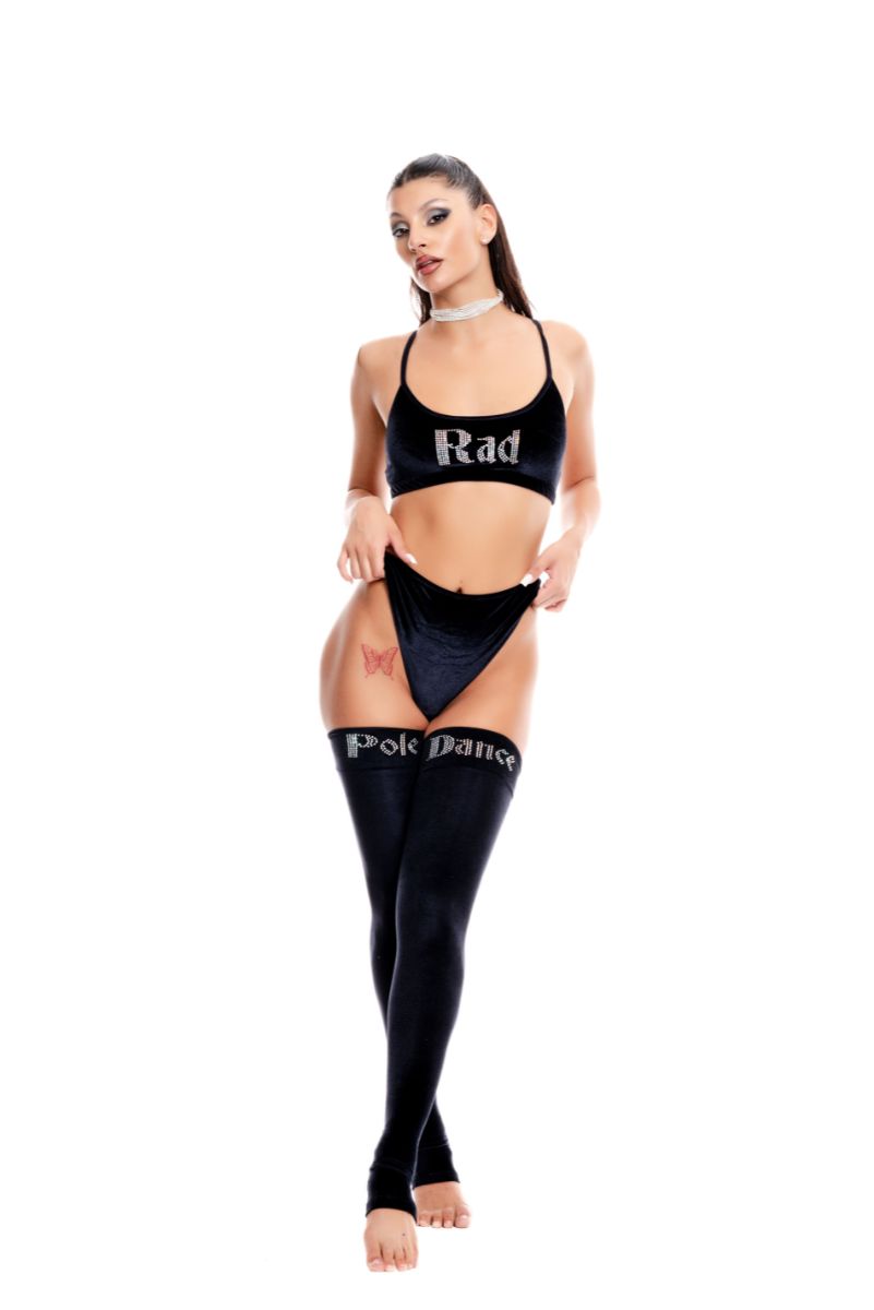 RAD Y2K Velvet Legwarmers - Black