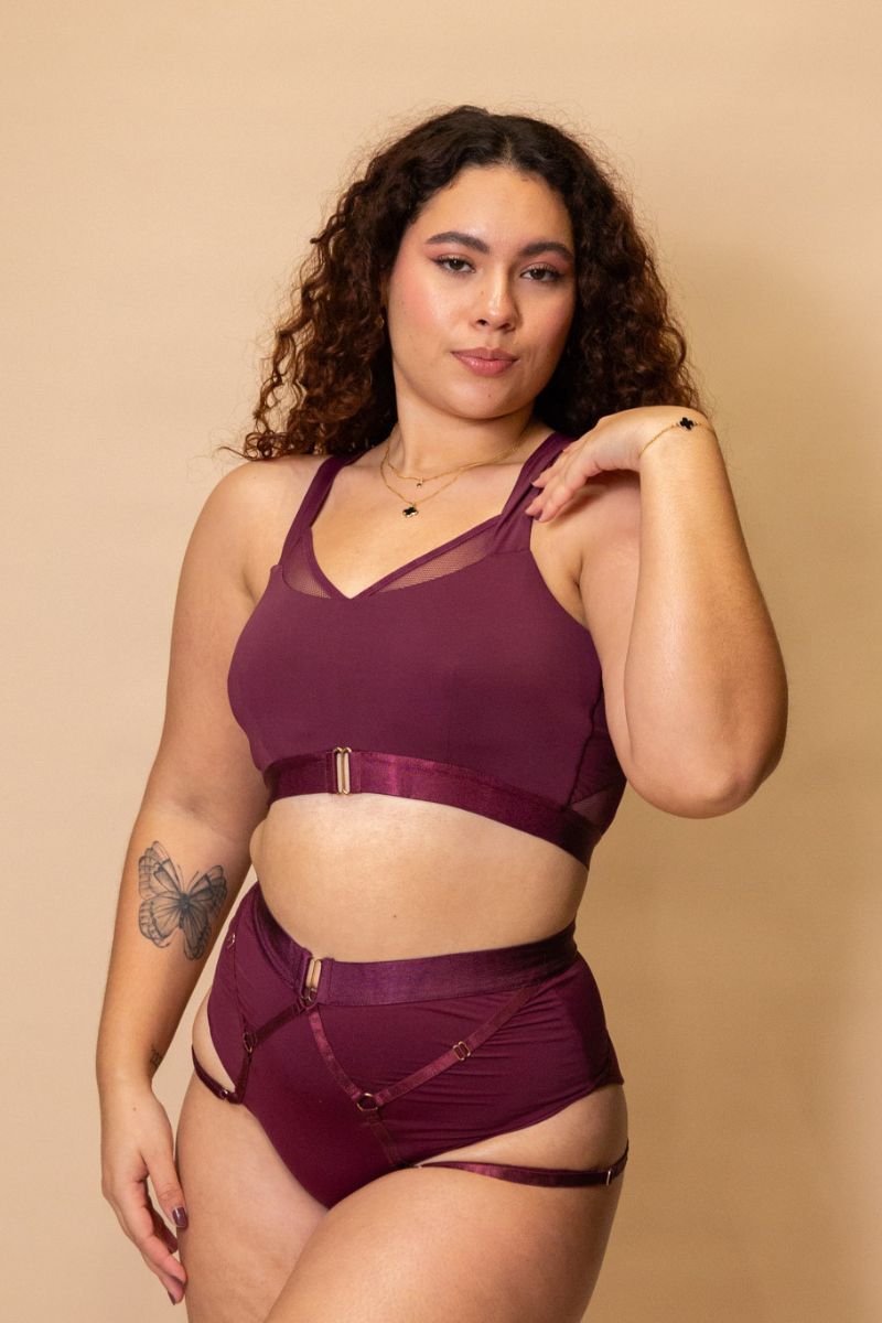 Tatiana Activewear Perla Shorts - Wine · Pole Junkie