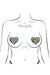 Pastease Velvet Naughty and Nice Heart Nipple Pasties - Red/Green-Pastease-Pole Junkie