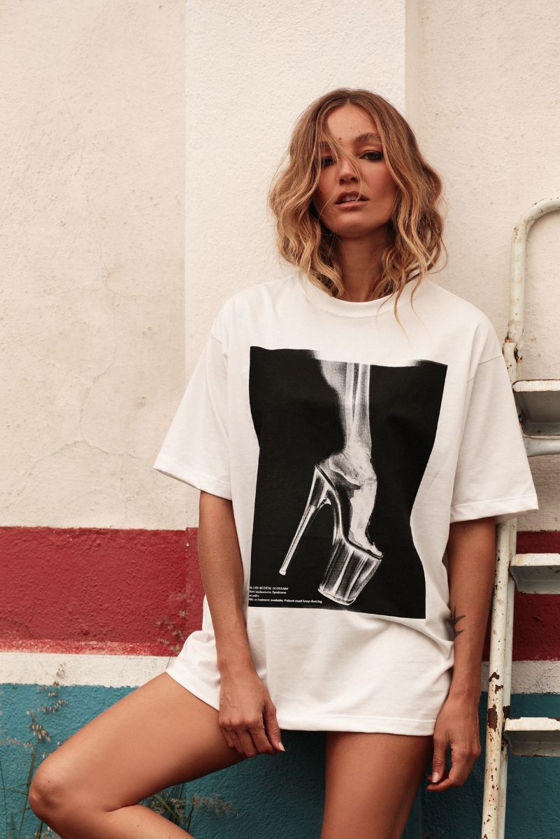 Rolling Oversized Edge T-Shirt - White