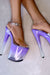 Hella Heels Ombre 8inch Stilettos - Purple-Hella Heels-Pole Junkie