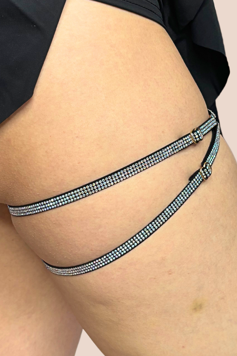 Lunalae Diamante Leg Garter - Silver