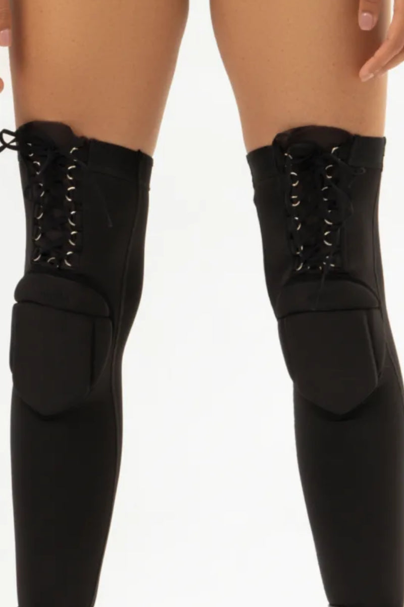 Queen Infinity Thigh High Knee Pads - Black