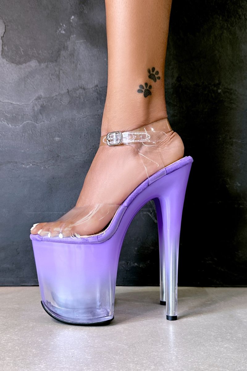 Hella Heels Ombre 8inch Stilettos - Purple-Hella Heels-Pole Junkie