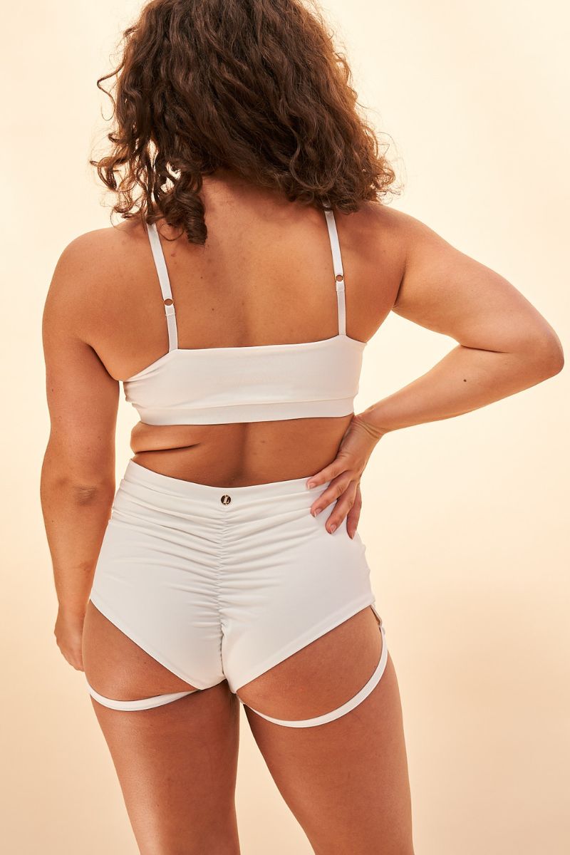 Lunalae Kylie Seamless Top - White-Lunalae-Pole Junkie