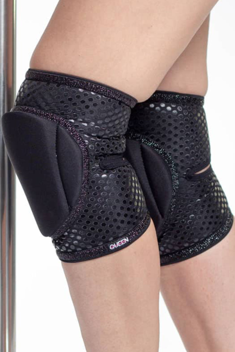 Queen Grippy Kneepads - Black Sparkle