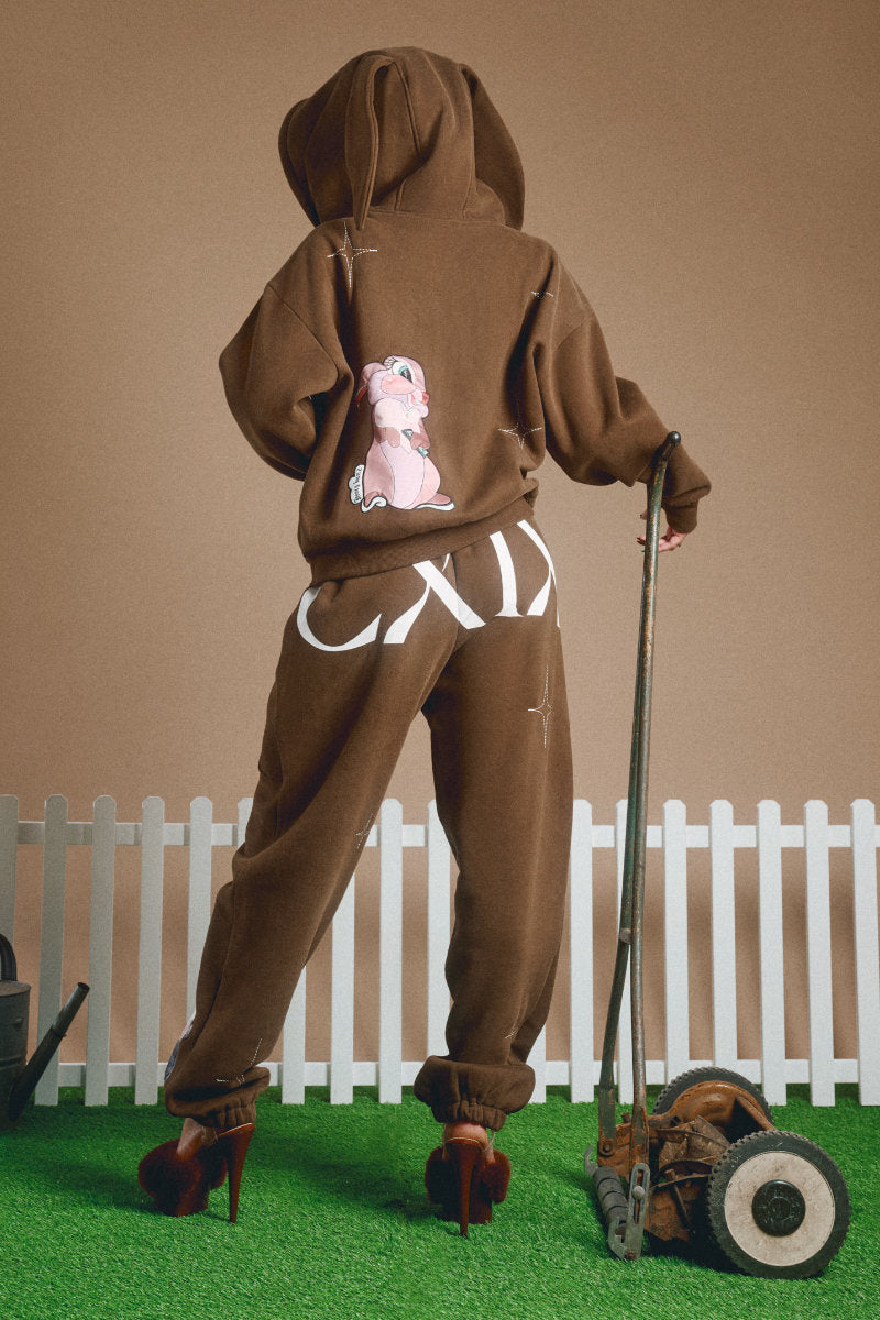 CXIX Creatures in the Club: Honey Bunz Zip Hoodie - Chocolate
