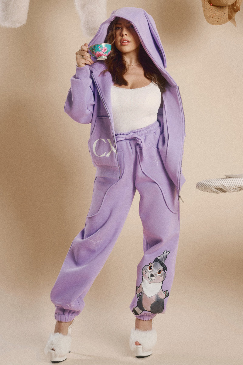 CXIX Creatures In The Club: Blessed Bunz Sweatpants - Purple