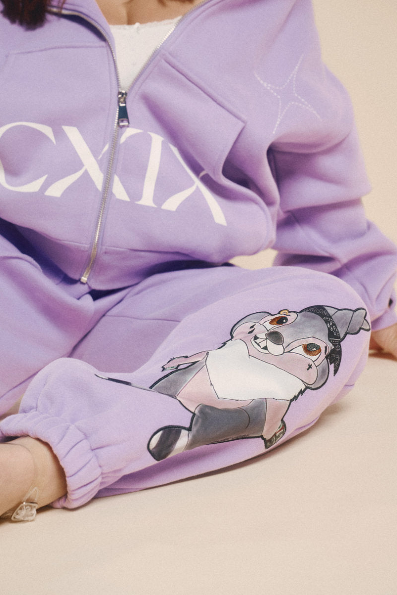 CXIX Creatures In The Club: Blessed Bunz Sweatpants - Purple
