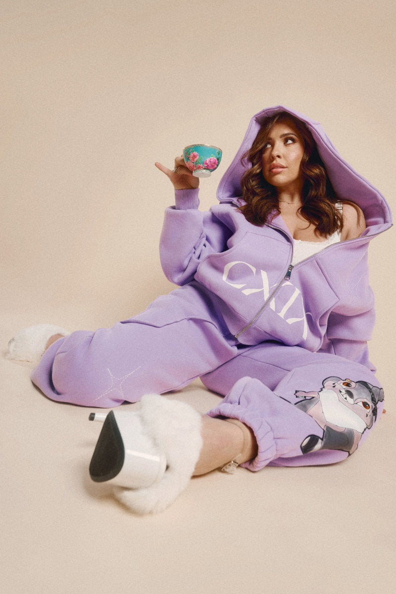 CXIX Creatures In The Club: Blessed Bunz Sweatpants - Purple