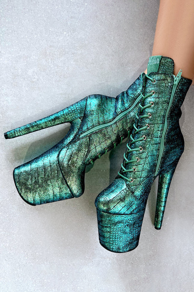 Hella Heels Mermaid 8inch Boots - Dreams