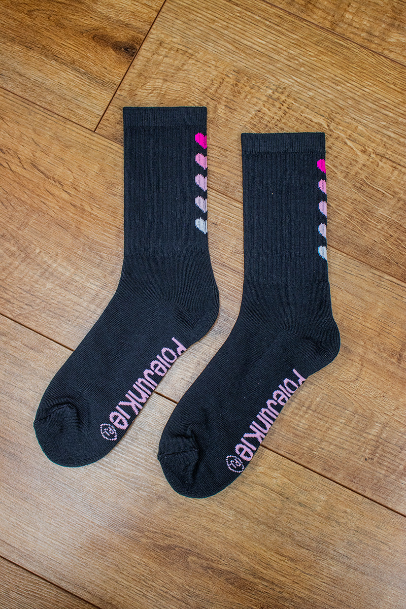 Pole Junkie Hearts Socks - Black