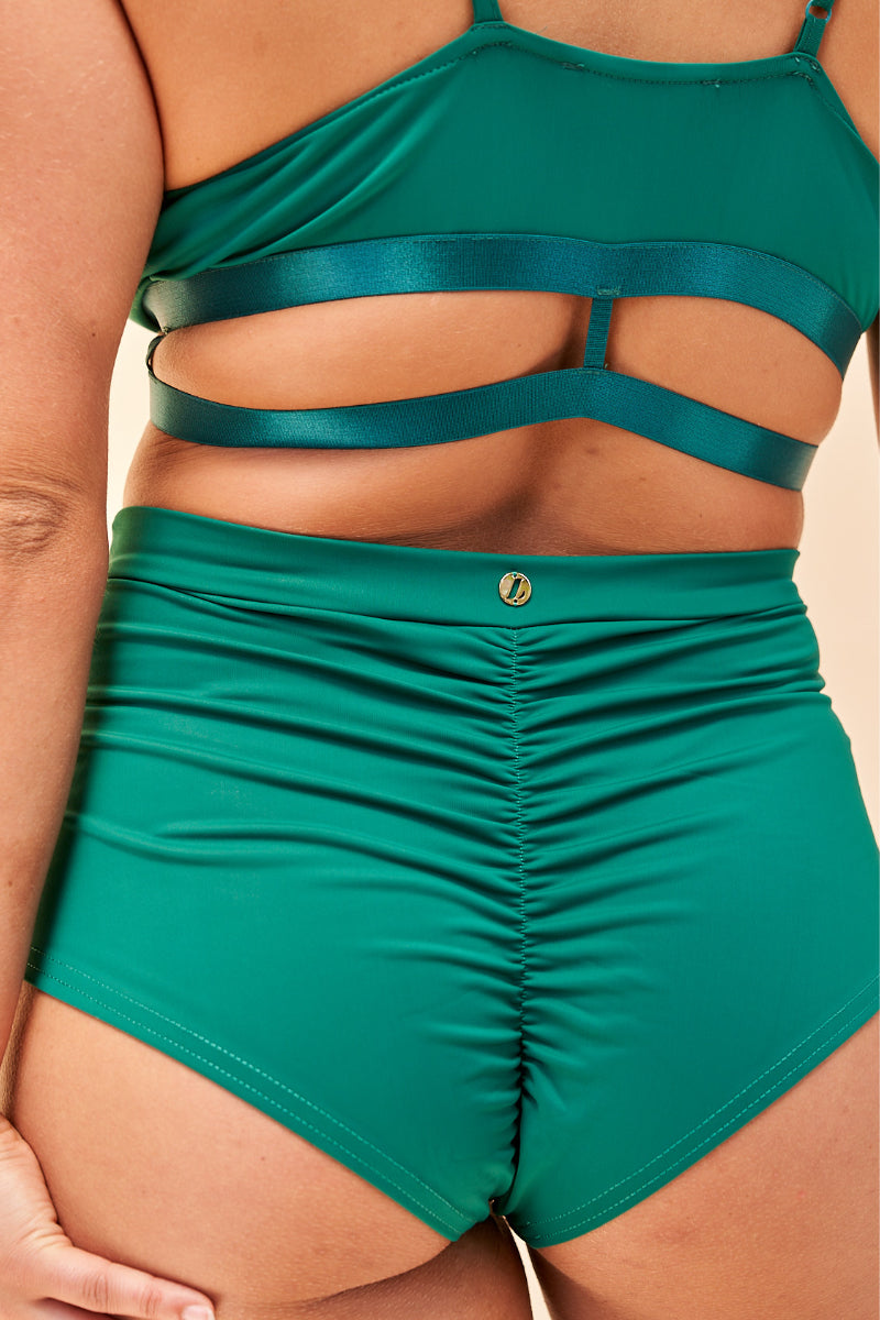 Lunalae High Waist Shorts - Green