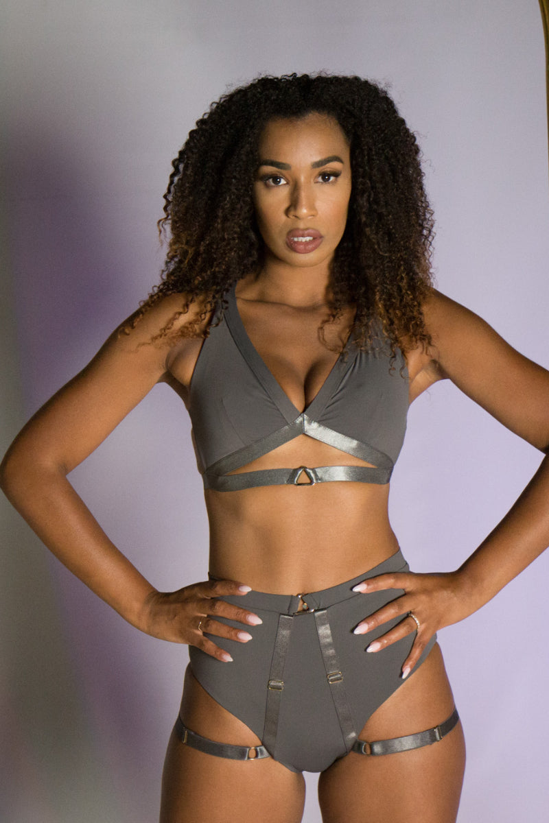 Tatiana Active Tokio Top - Charcoal