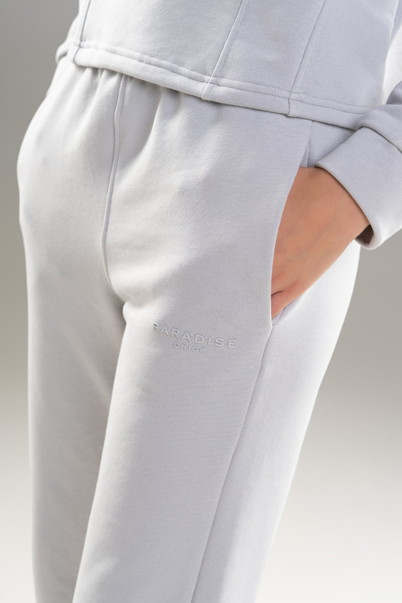 Paradise Chick Supreme Jersey Logo Joggers - Light Grey