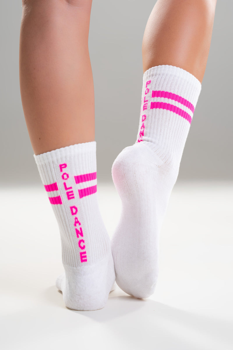 Paradise Chick Supreme Pole Dance Socks - Neon Pink