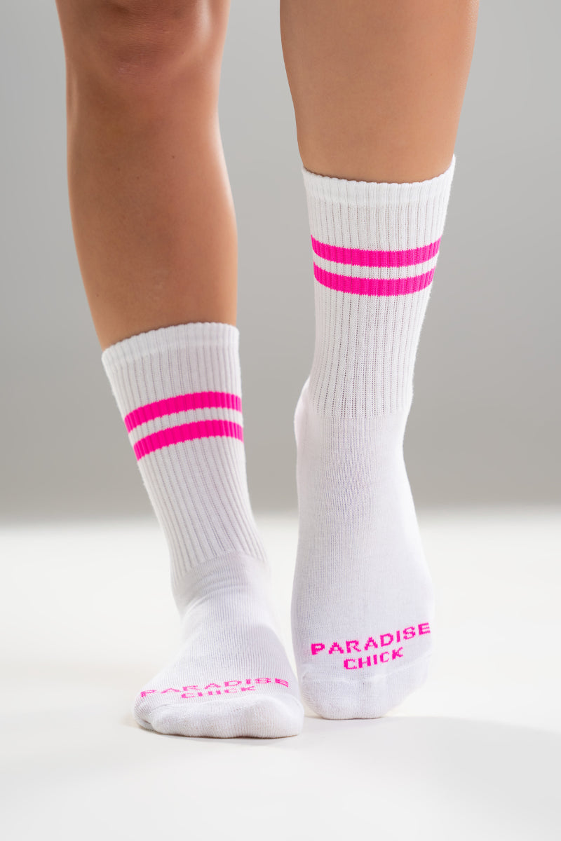 Paradise Chick Supreme Pole Dance Socks - Neon Pink