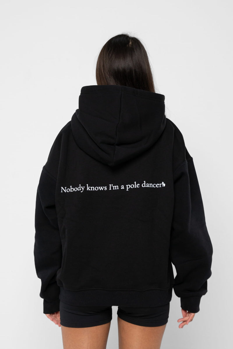 REV ACTIV Nobody Knows I’m A Pole Dancer Premium Hoodie - Black