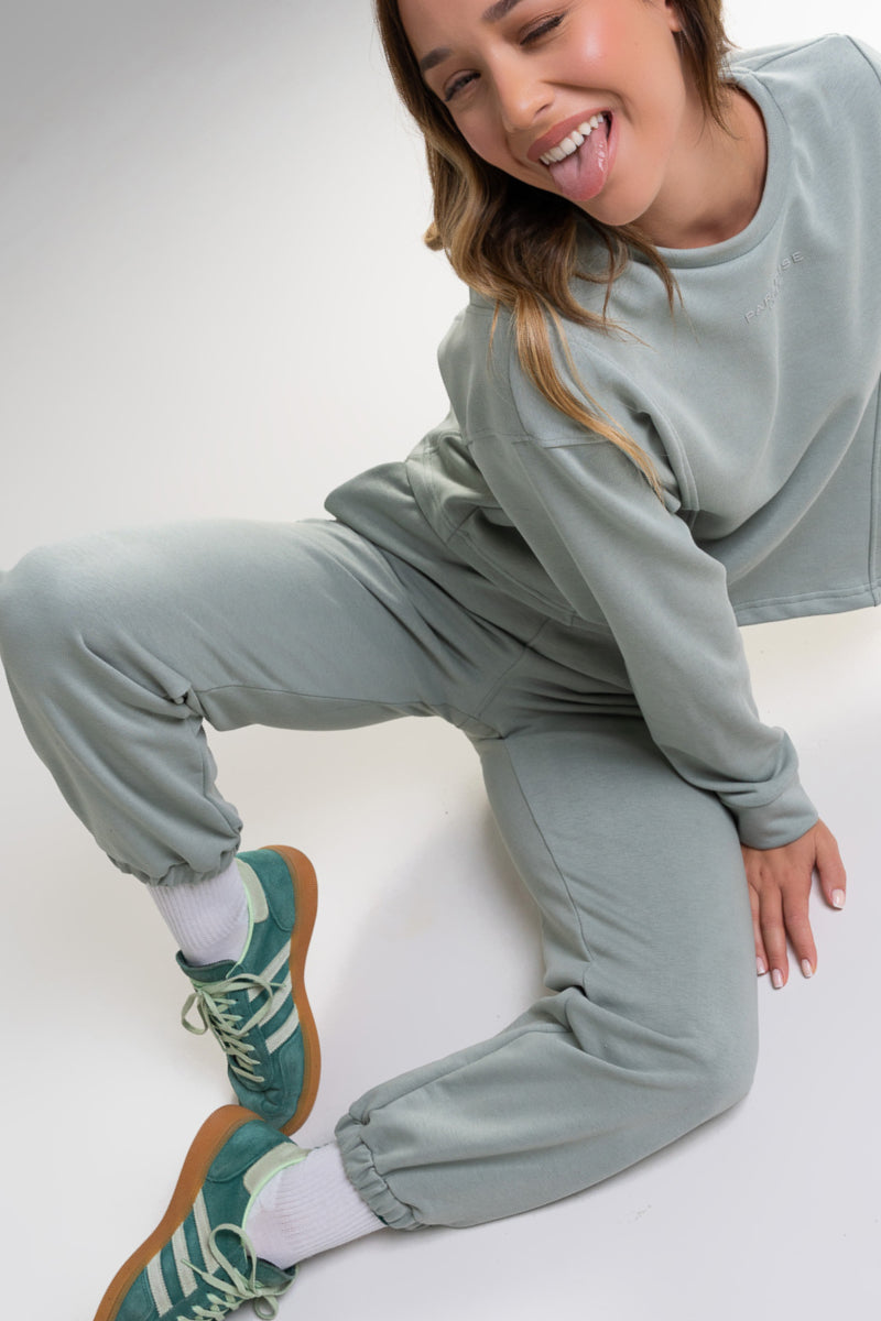 Paradise Chick Supreme Jersey Logo Joggers - Pistachio