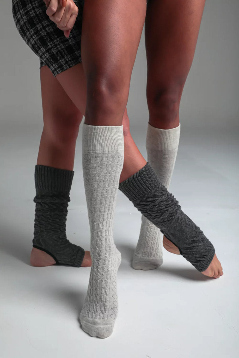 Wool Leg Warmers, Cable Knit Leg Warmers, Fetish Socks, Hand Knit