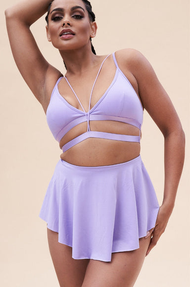 Lunalae Free Flow High Waist Shorts - Lilac-Lunalae-Pole Junkie