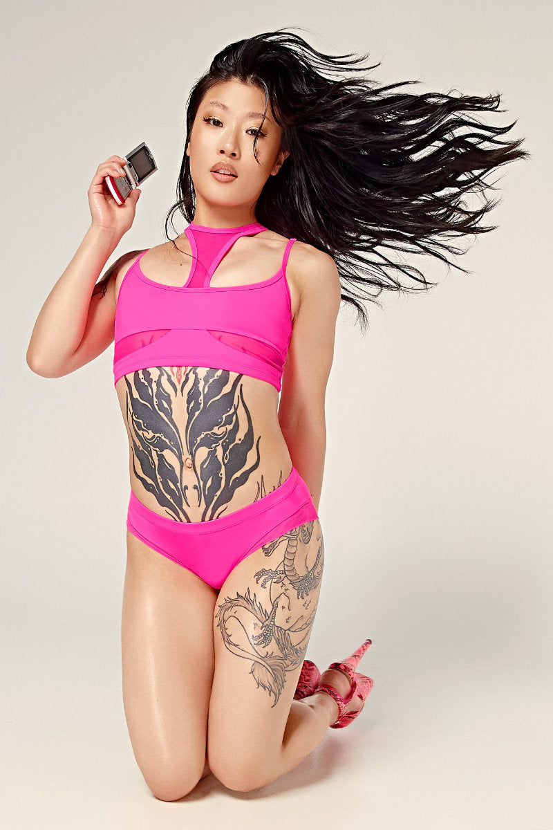 CXIX Dollhaus Mesh Bodysuit - Barbie Pink — Pole Junkie (EU)