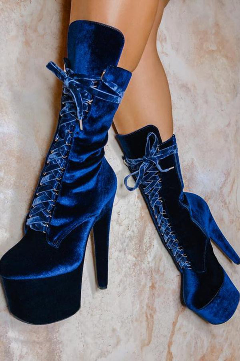 Women Ankle Platform Boots Lace Up Stiletto High Heels Shiny Booties Black  Shoes | eBay