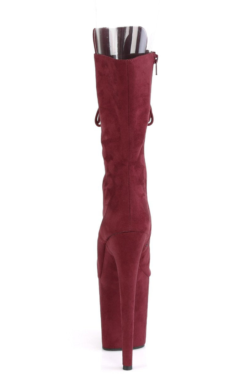 Burgundy pleaser hot sale boots