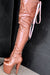 Hella Heels Thigh High 8inch Boots - Rose Gold-Hella Heels-Pole Junkie