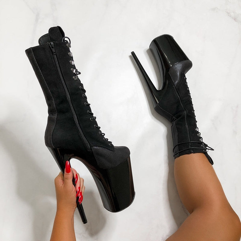Sky High Shoes - Premium Alternative Footwear Retailer UK. Pleaser  Infinity-2020 Ankle Boots Red Patent and ... | Sky High Shoes