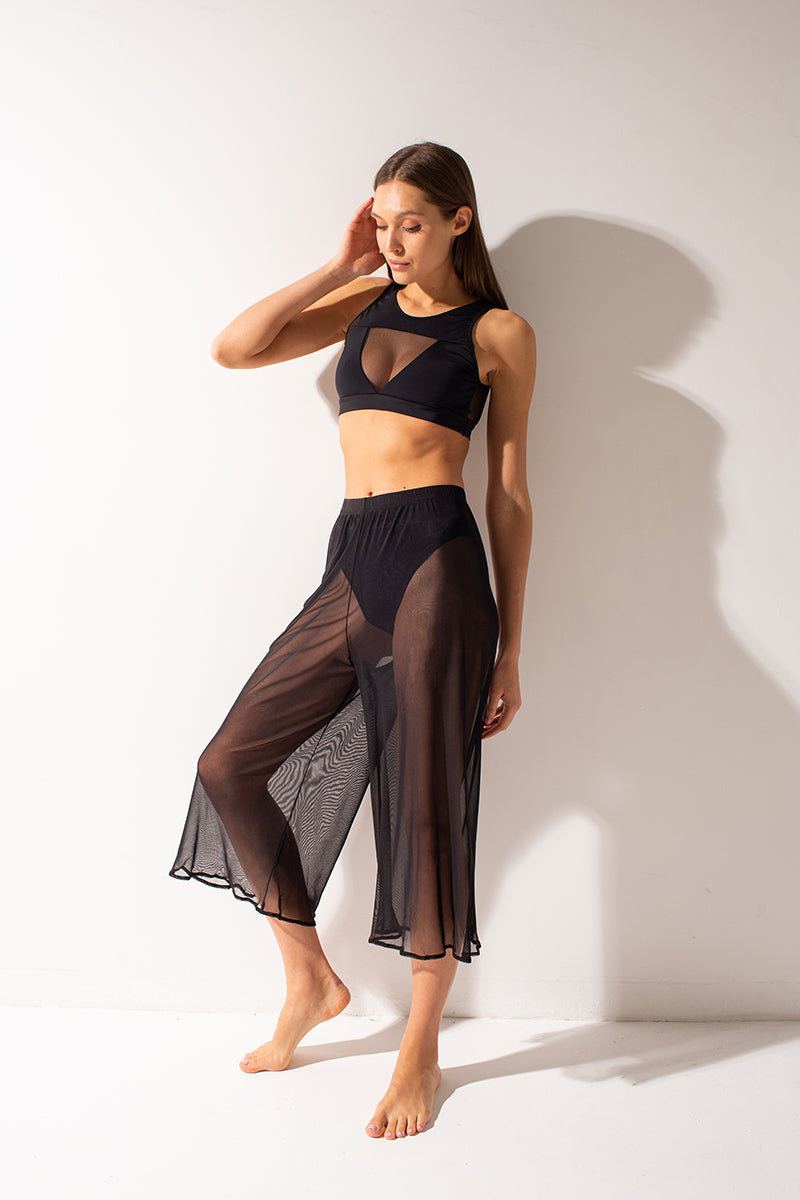 Shark Polewear Setka Mesh Flow Pants - Black Mesh-Shark Polewear-Pole Junkie