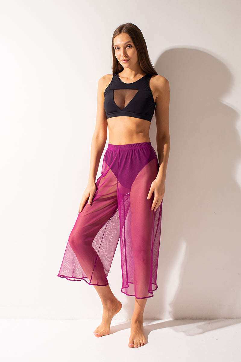 Shark Polewear Setka Mesh Flow Pants - Plum-Shark Polewear-Pole Junkie