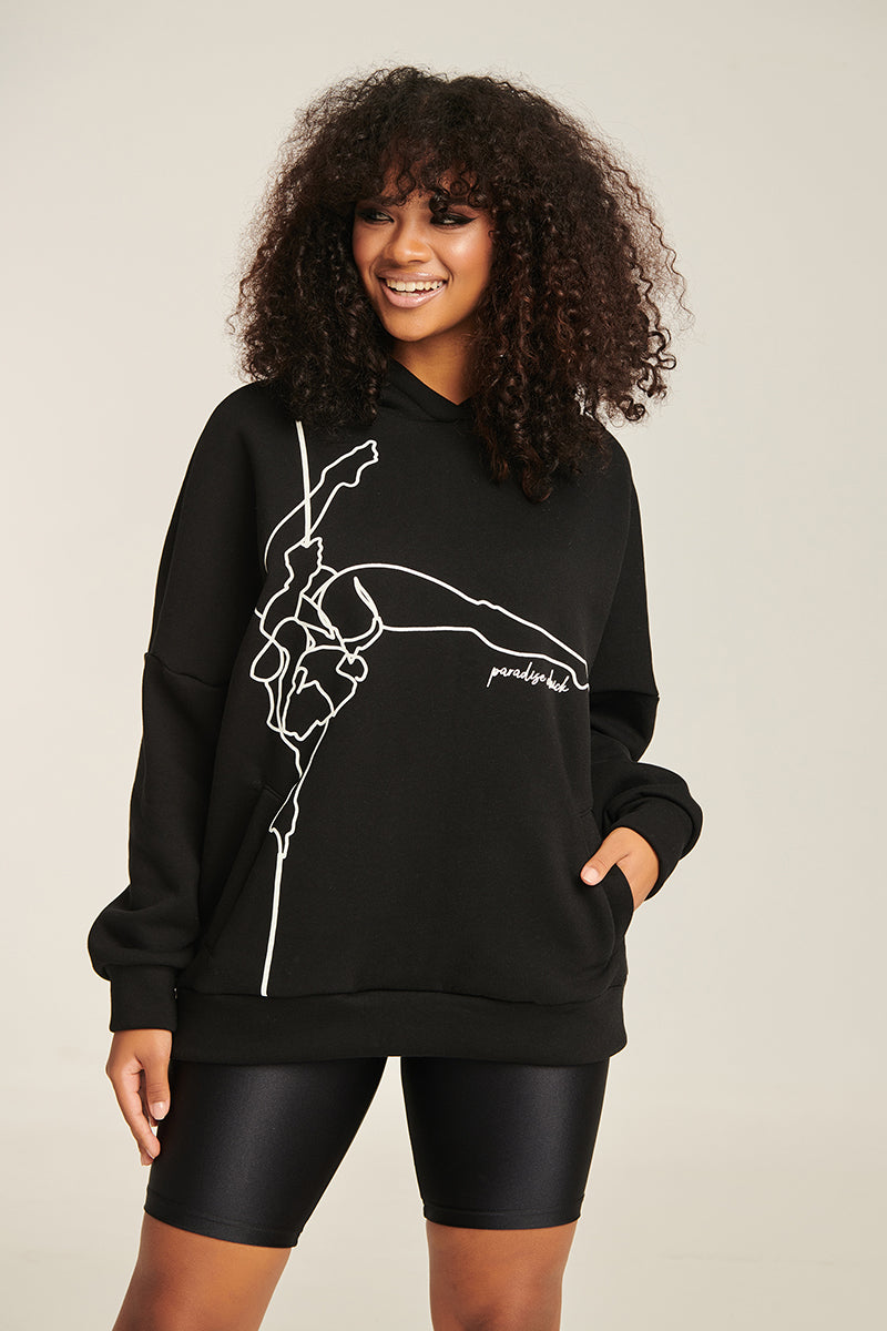 Paradise Chick Pole Dancer Hoodie - Black-Paradise Chick-Pole Junkie