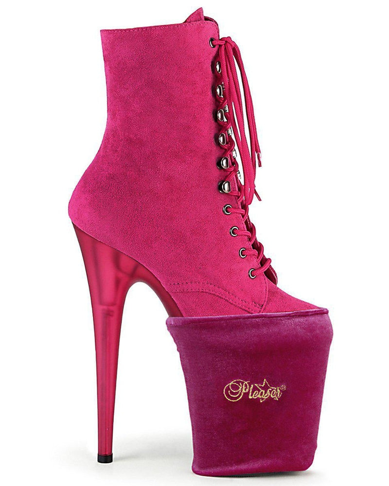 Pleaser USA Shoe Protectors Hot Pink Velvet