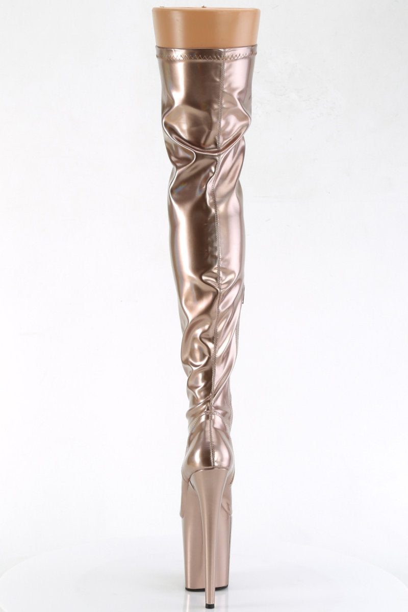 Holographic knee high boots deals