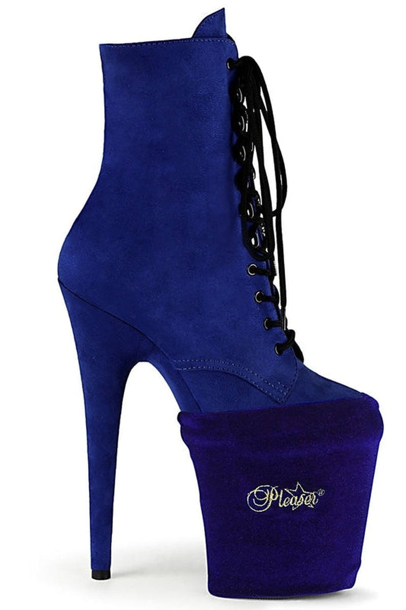 Royal blue velvet clearance heels