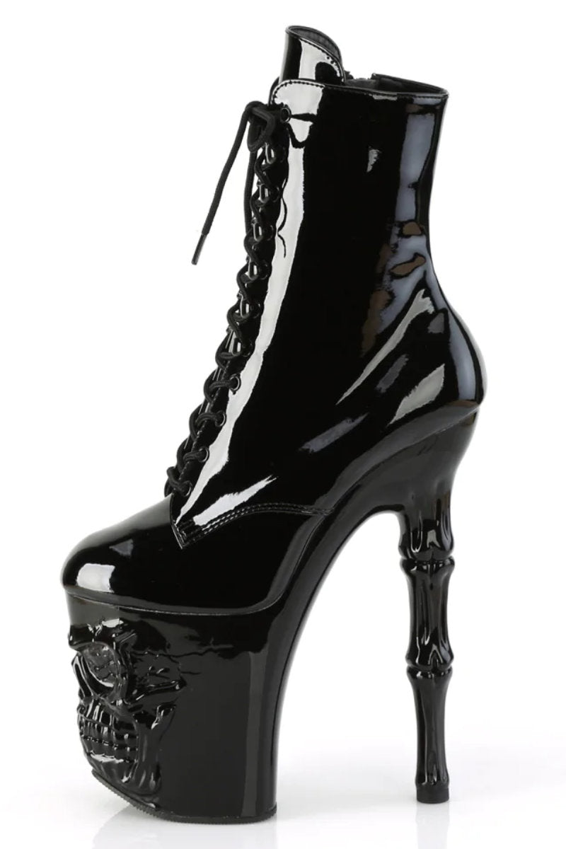 Pleaser USA Rapture-1020 8inch Pleaser Boots - Patent Black-Pleaser USA-Pole Junkie